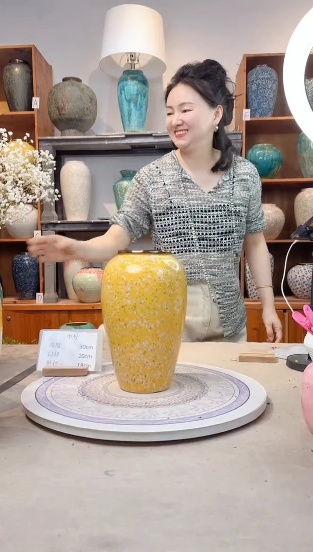 瓶陶瓷花瓶  油菜花 中号 正品