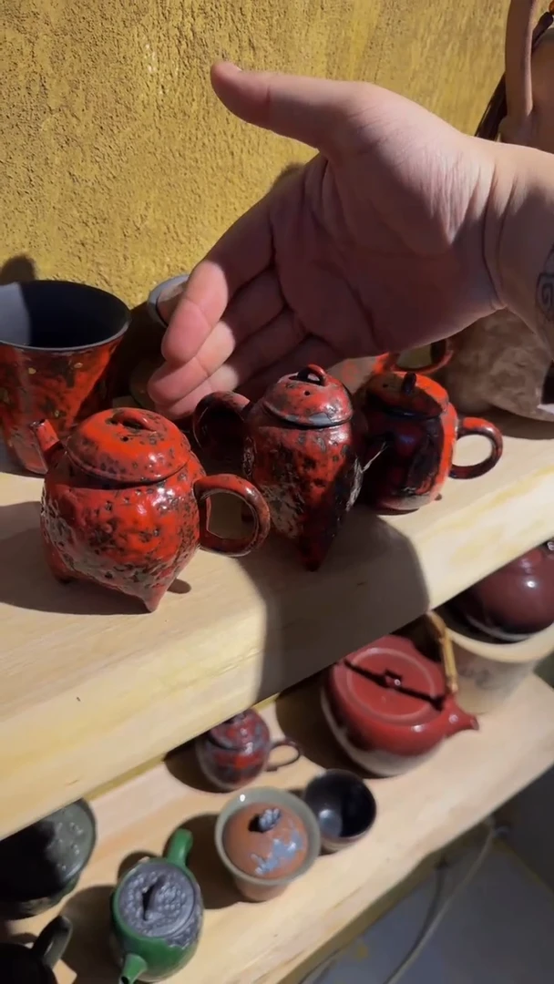 陶器由心造老岩泥优选茶器        三个壶