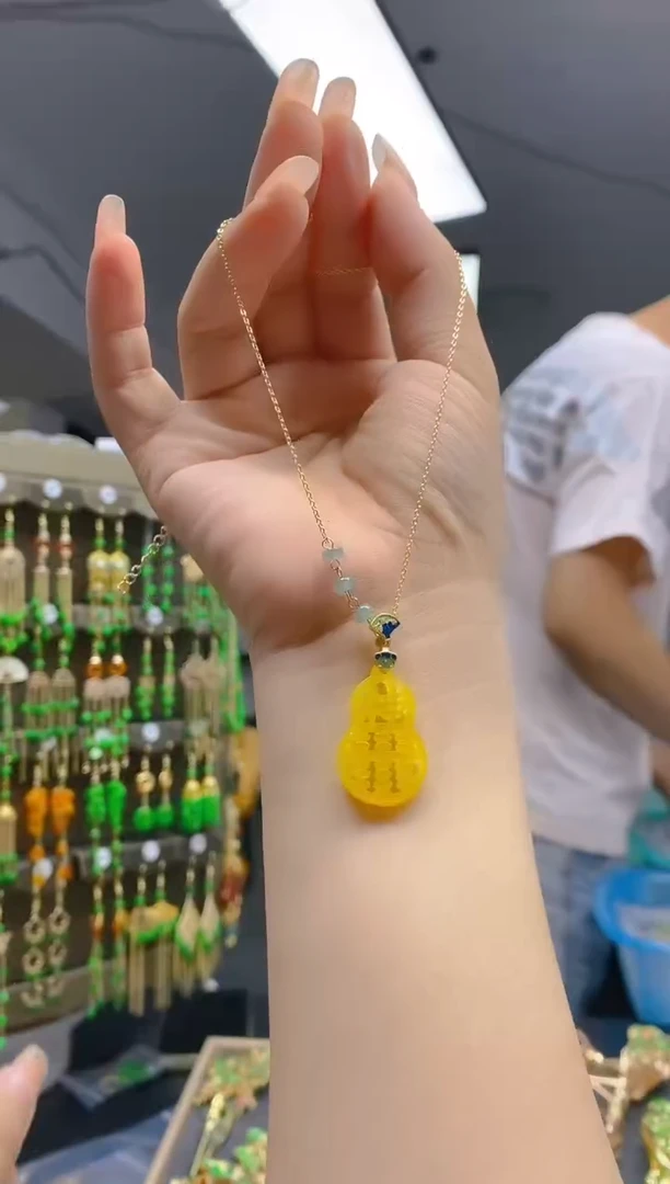 翡翠合金耳饰105翡翠锁骨链