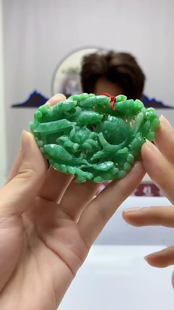 定制翡翠未镶嵌小**.5159DD-毛货挂件