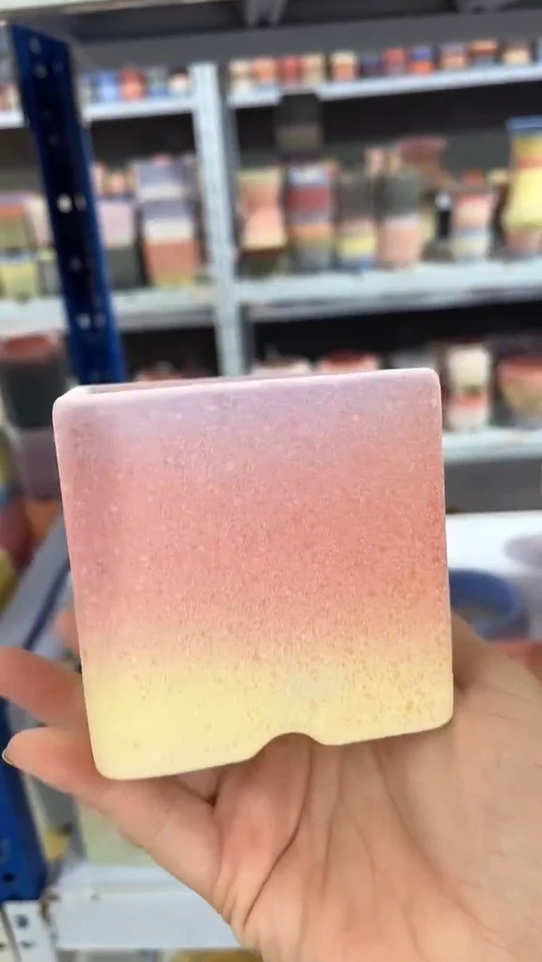 麦饭石粗陶多肉花盆7*7