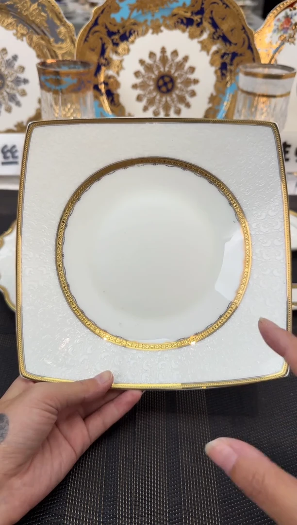 36%以上骨粉骨瓷方深盘 正品 1个