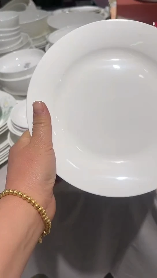 瓷8平2只白瓷无底标