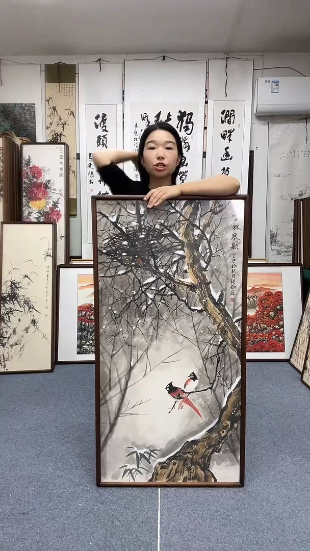 国画62*122实木画框京东包邮手绘