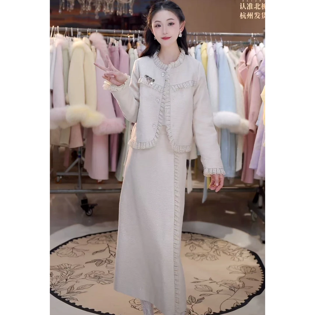 【午夜精灵】蕾丝花边小香风套装810926+810947