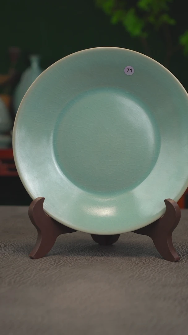 71号扫地僧柴烧折沿盘微瑕福利~帆