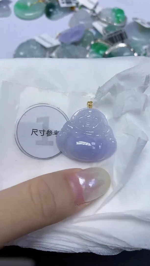 翡翠18K金镶嵌颈饰天然缅甸翡翠A货百元以上9元证书费自理