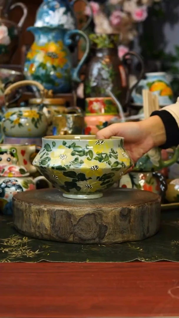 花瓶/杯子/碗微瑕80景德镇手工高温釉下彩