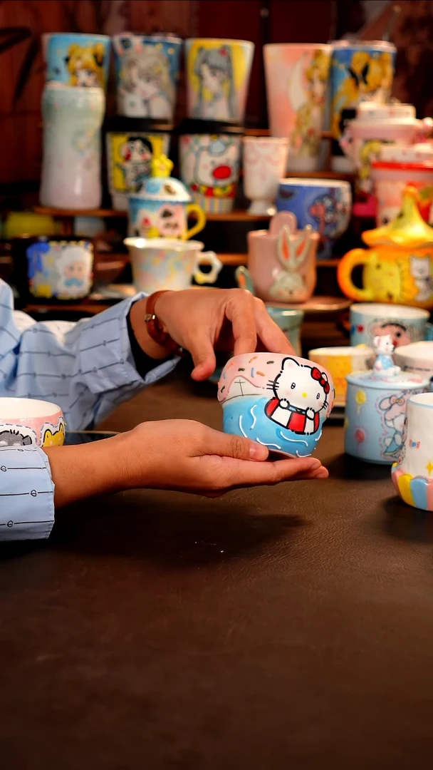 景德镇全手工手绘杯杯