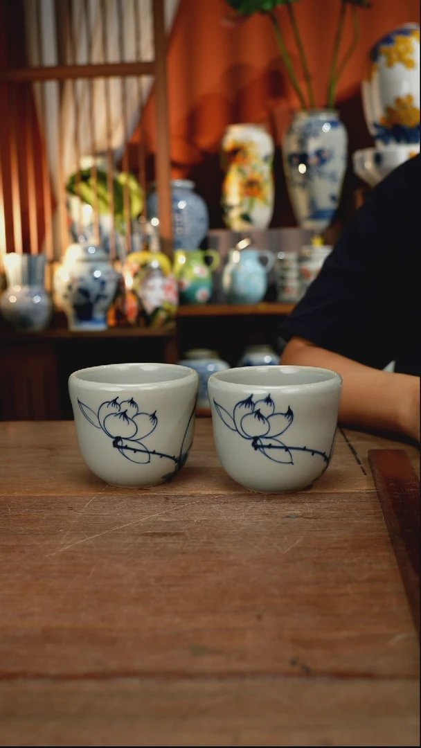 瓷片【简家甄选】景德镇设计师釉下手绘陶瓷餐具