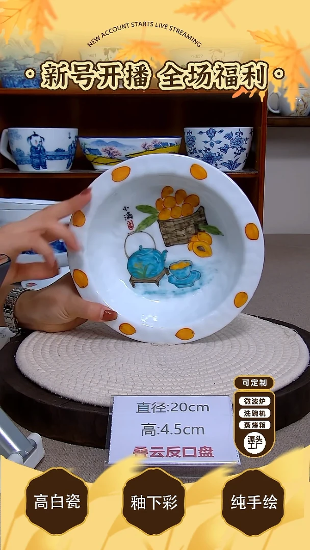 碗景德镇手绘釉下彩陶瓷-陶源匠心