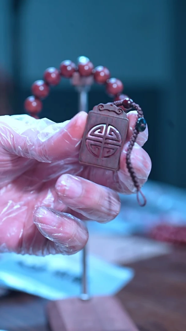 手串/手链小叶紫檀印度小叶紫檀万寿牌