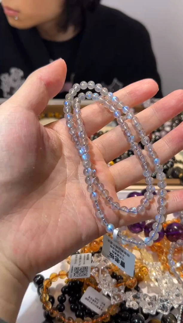【闪购商品】拉长石手链未镶嵌6mm灰月光