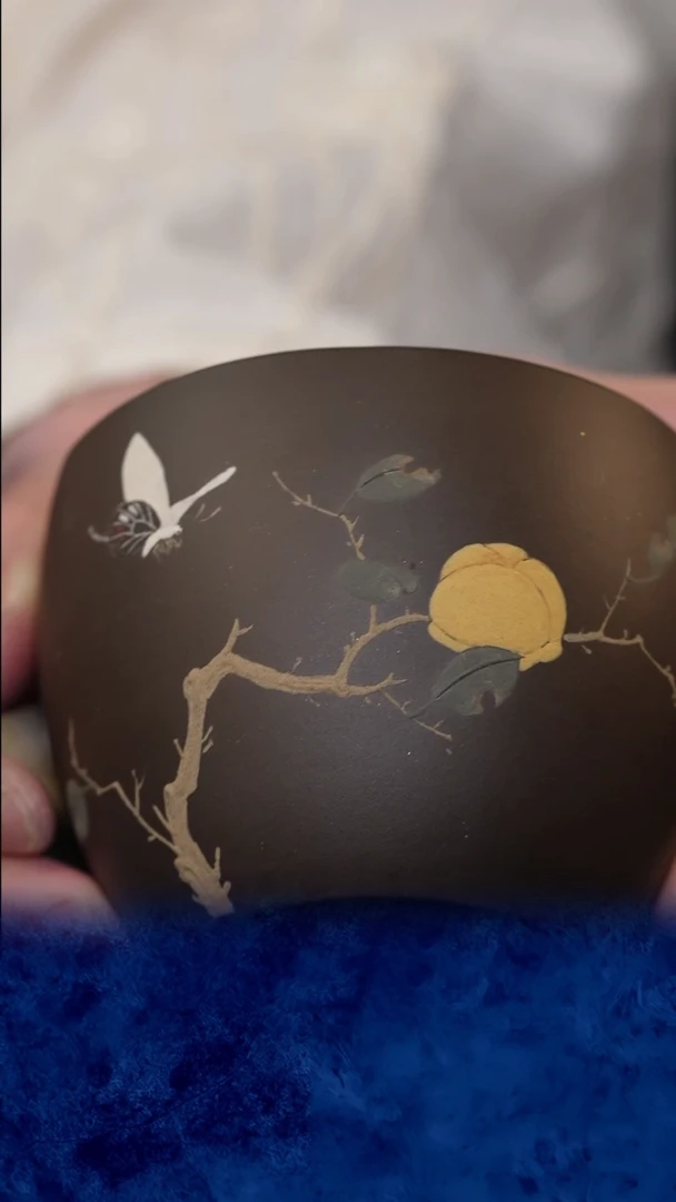 紫砂 宜兴紫砂 TZ 岩如.柿蝶一式/厂黑