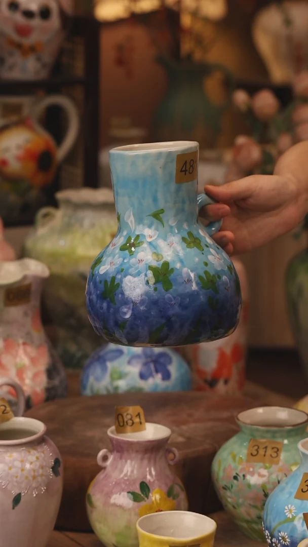 陶瓷481景德镇设计师手作花器摆件侘寂风