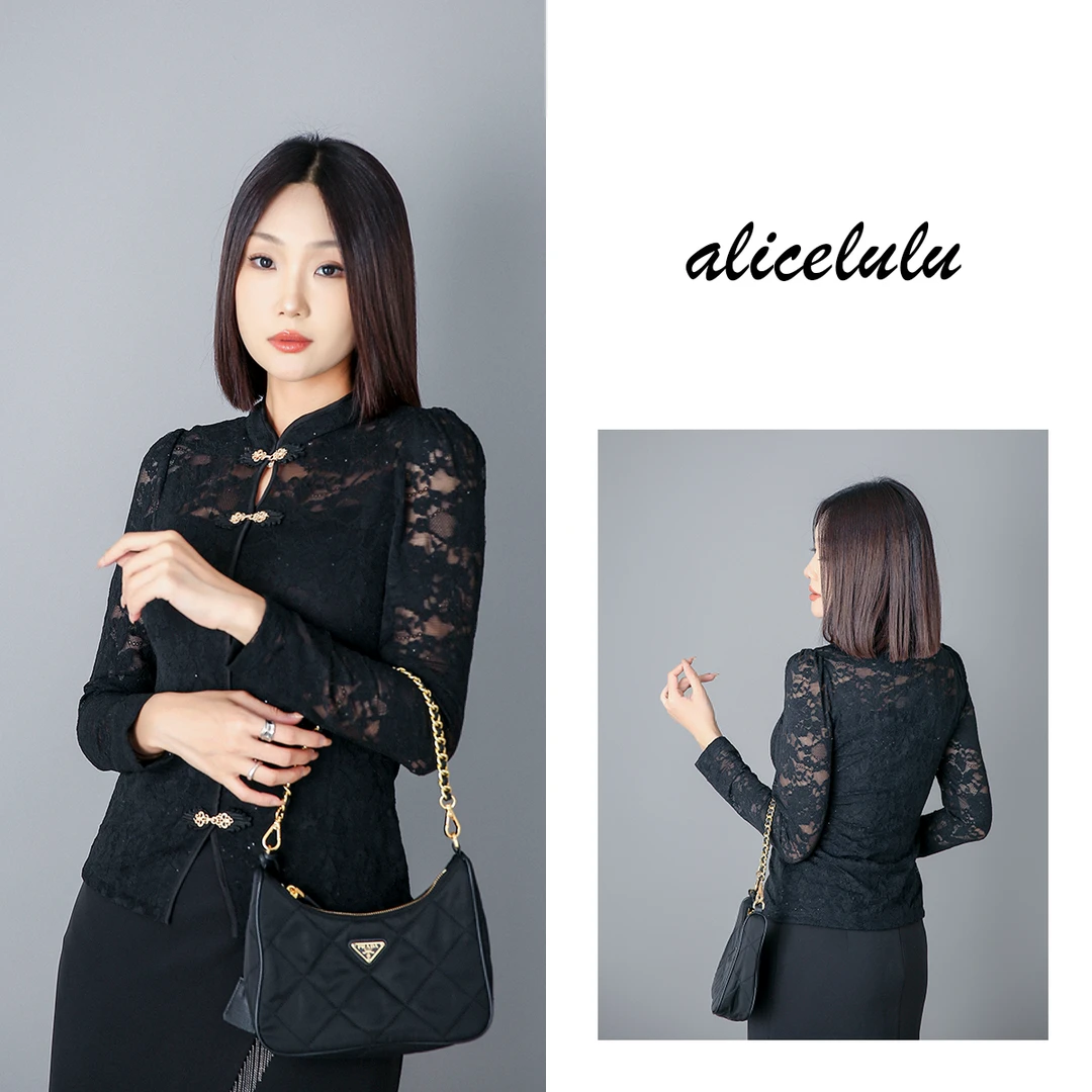1 ALICE “名门佳人”衬衫 华美蕾丝 时髦盘扣 S2139333L