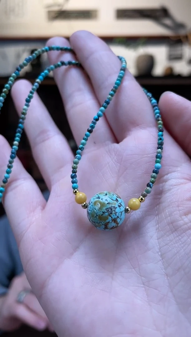 【闪购商品】蜜蜡裸石未镶嵌蜜蜡颈链*10ZD多样性发一