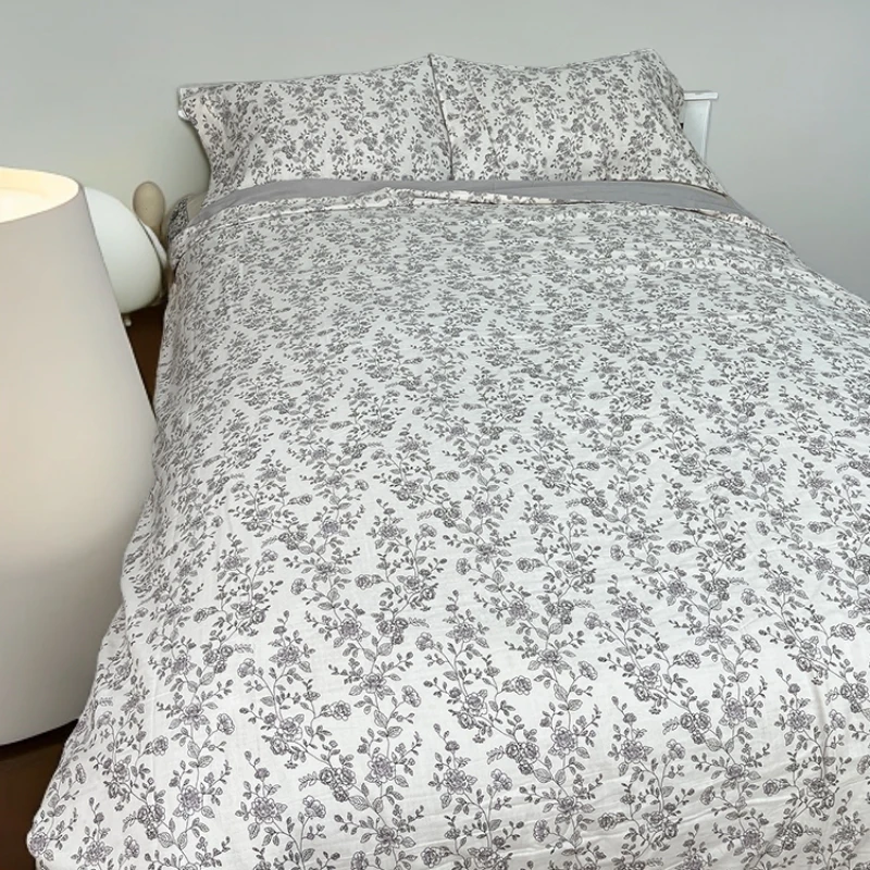 【纯棉双层纱印花被套】素雅清新碎花透气典雅被套