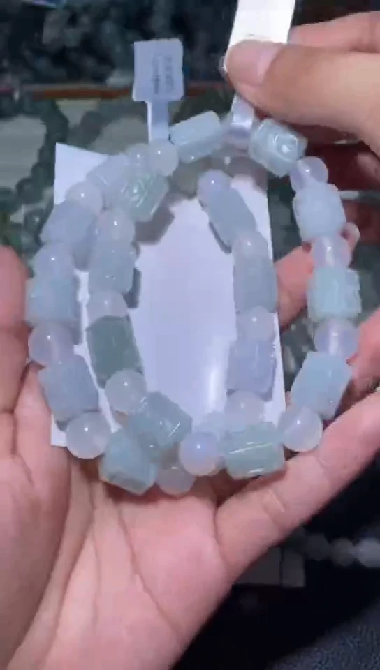 未镶嵌定制翡翠天然缅甸A货翡翠手串43