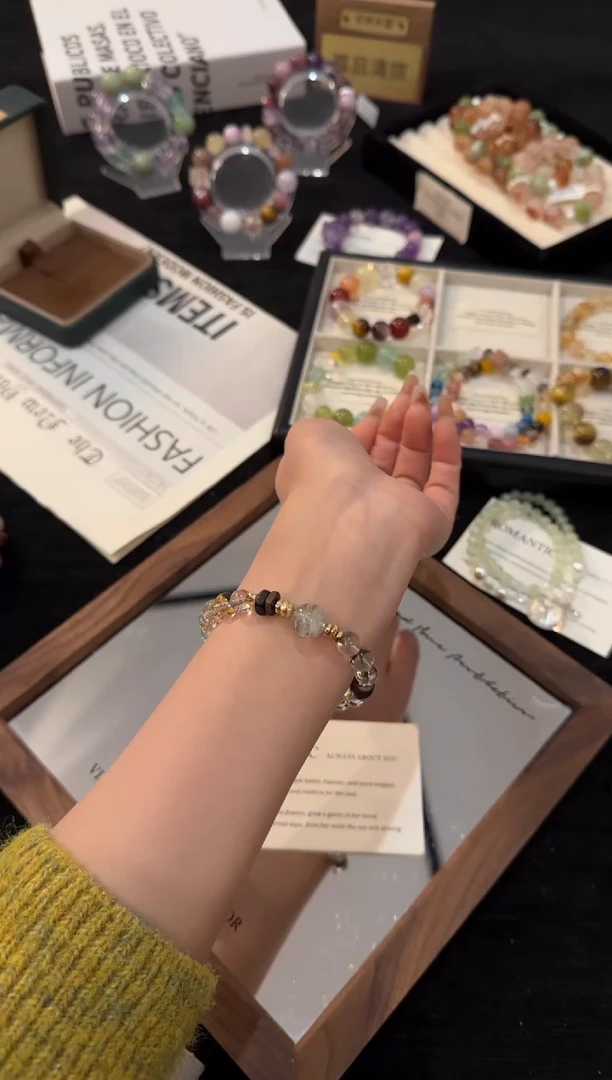 合金手链水晶绿幽灵x2585