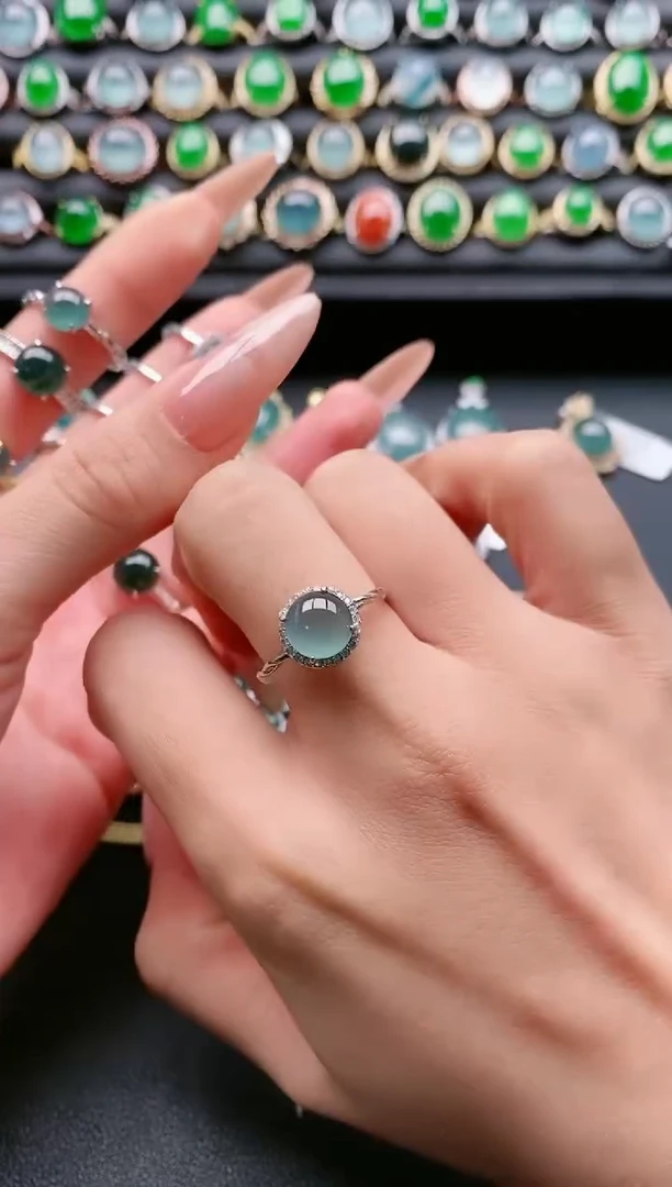 【闪购商品】翡翠戒指银S925镶嵌1111111