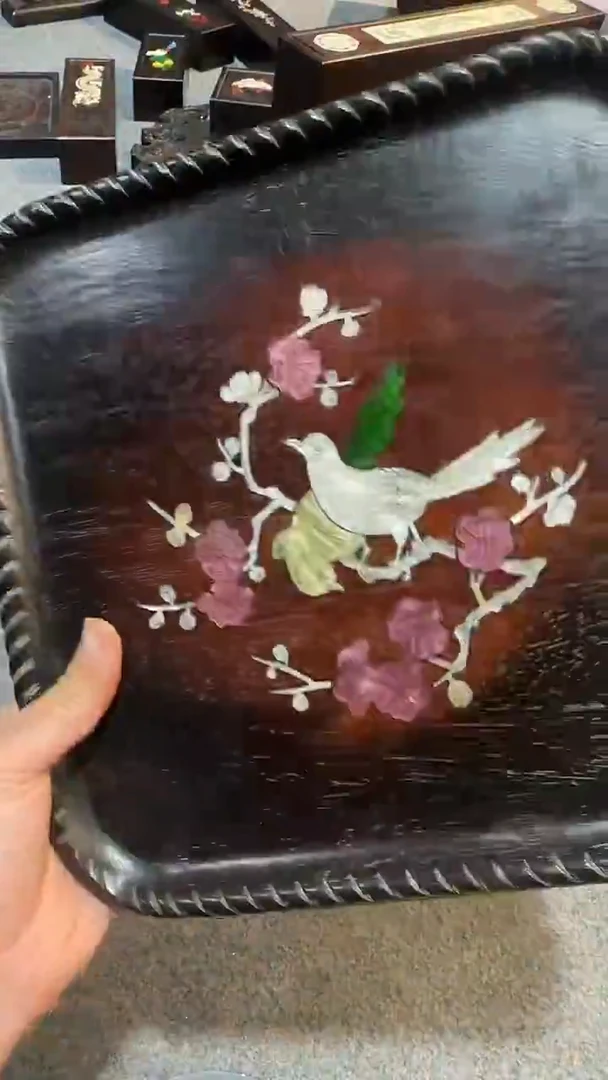 木紫檀拆件雕刻板以直播间实物为准微瑕老物件