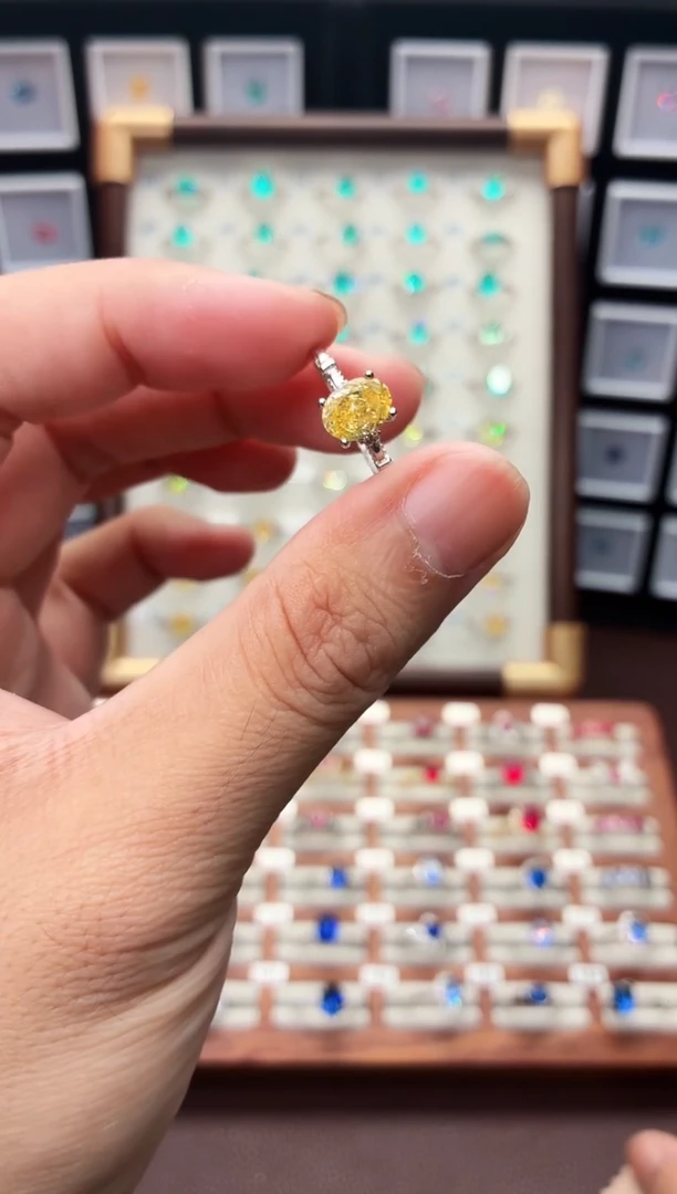戒指彩色蓝宝石银S925镶嵌11111