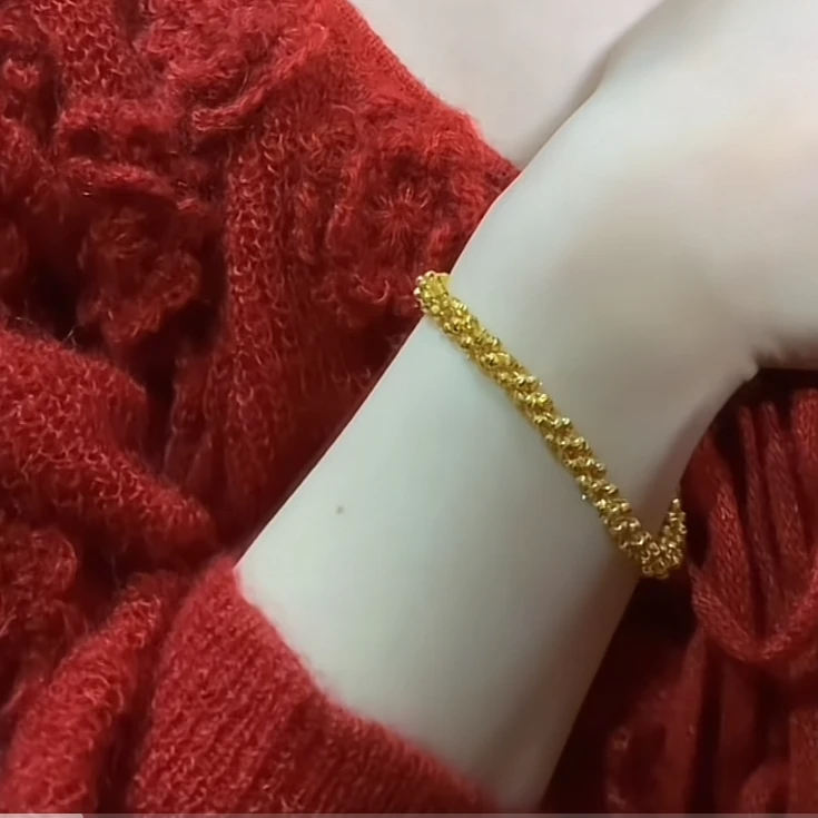 「MJ」足金999爆闪硕果累累黄金手链司凤同款