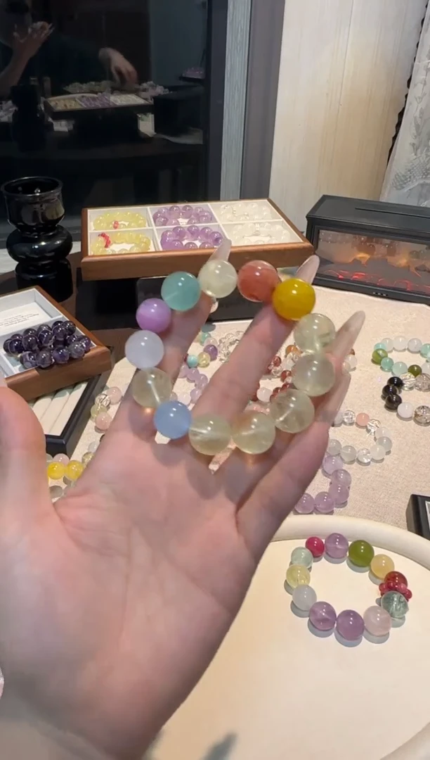 未镶嵌手链水晶柠檬黄