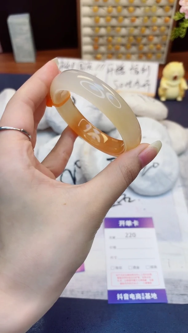 未镶嵌手镯石英质玉220-财气镯-圈口55