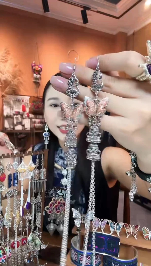 刺绣纯手工民族风耳环