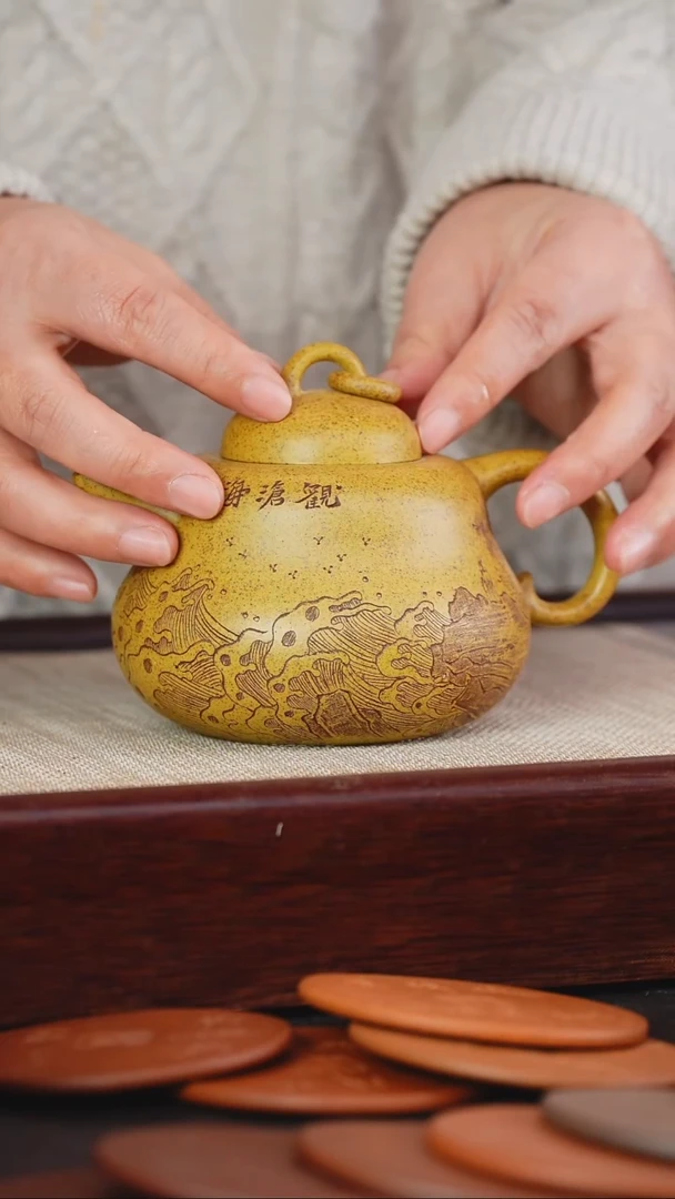 【闪购商品】紫砂茶宠宜兴紫砂壶2观沧海