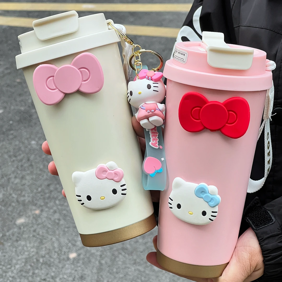 保温杯水杯女生2025新款保冷咖啡杯不锈钢高颜值学生随行吸管杯子