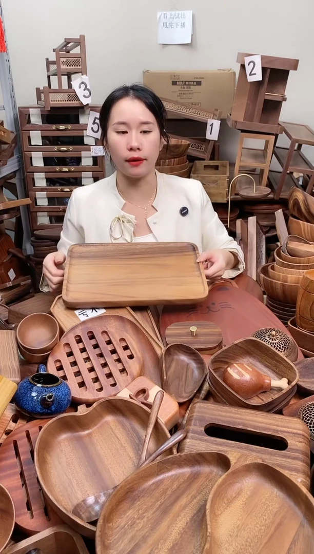 木  南美胡桃木长方盘34*23*2cm    A