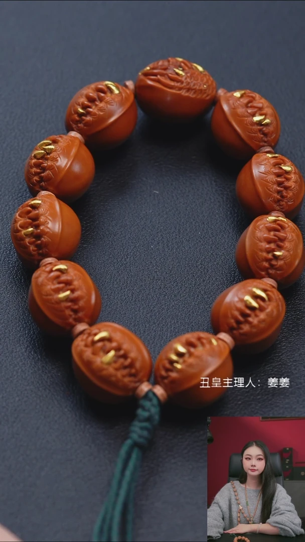 手串/手链橄榄核1.8镶嵌吞金兽鲨鱼背手持