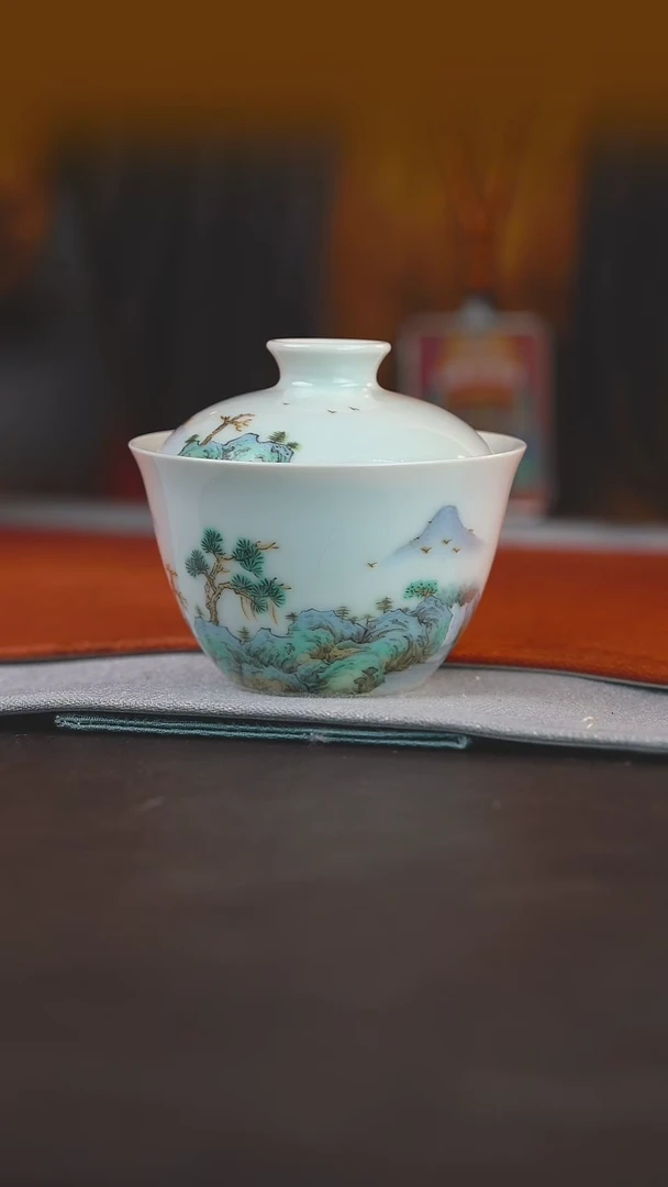 景德镇手工手绘盖碗