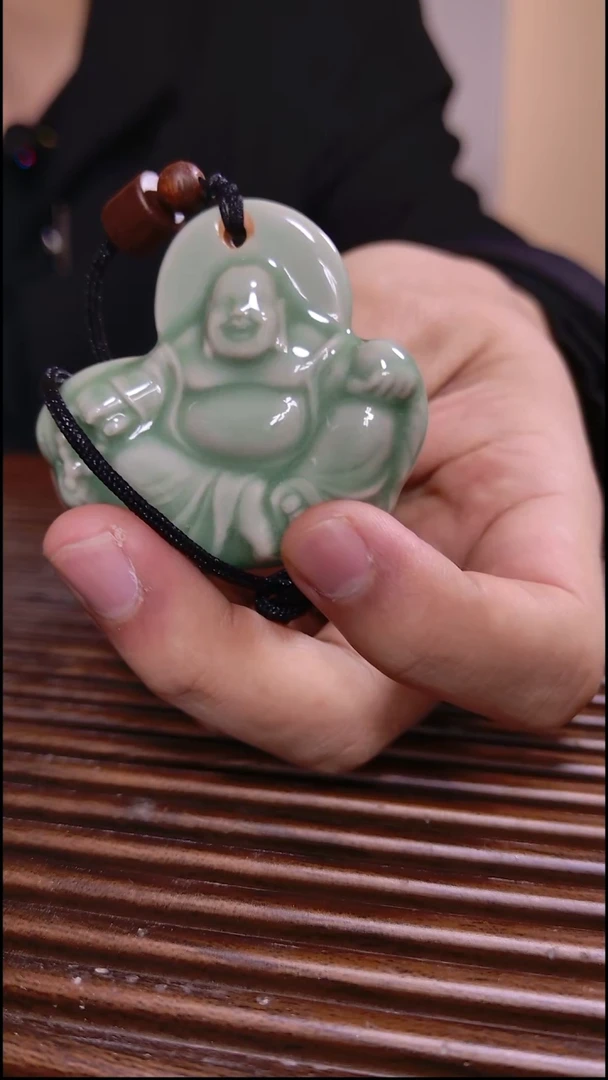 和青禾满釉小佛牌