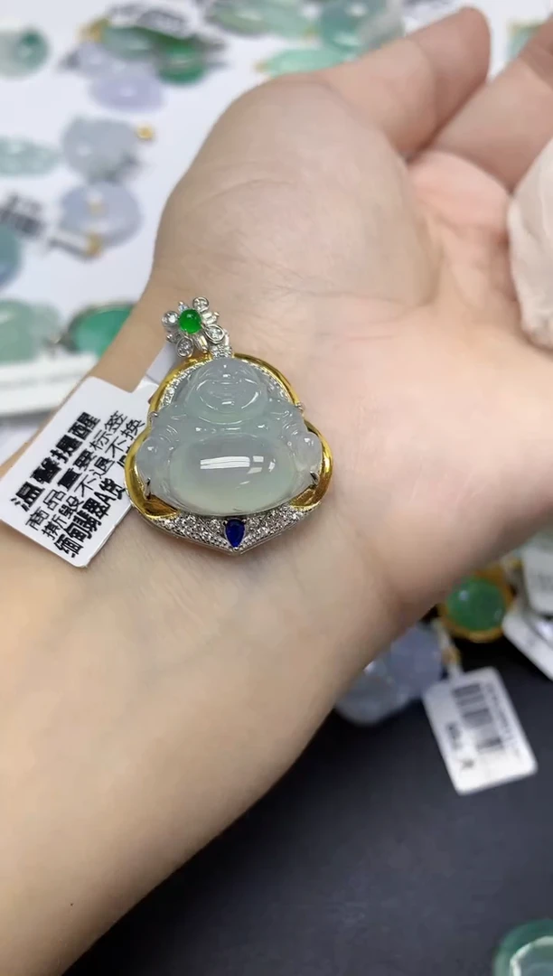 颈饰未镶嵌翡翠天然缅甸翡翠A货多样性发一件