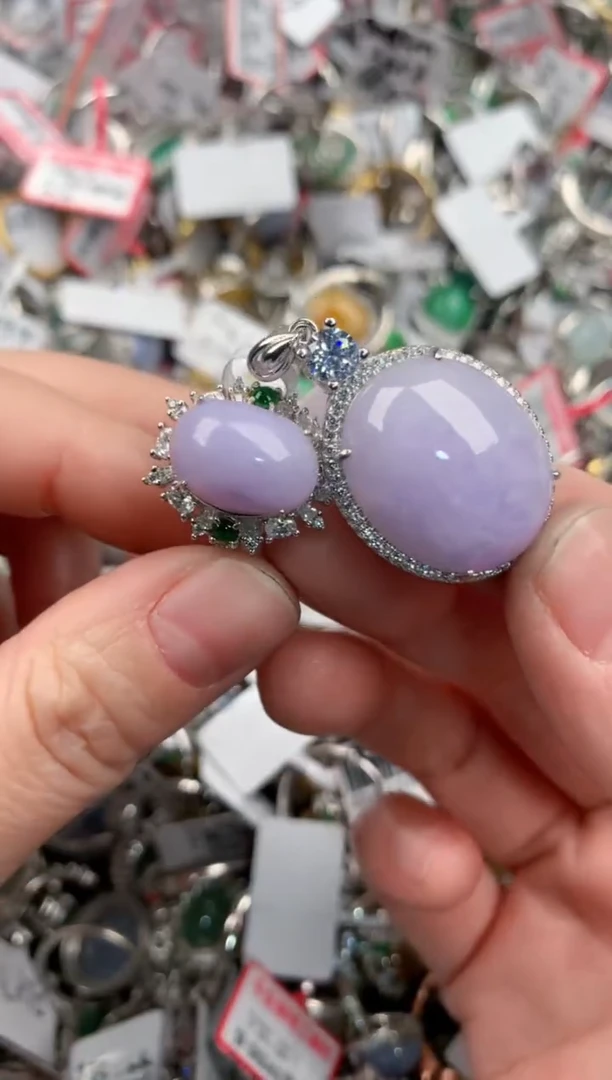 银S925镶嵌戒指翡翠999                 4