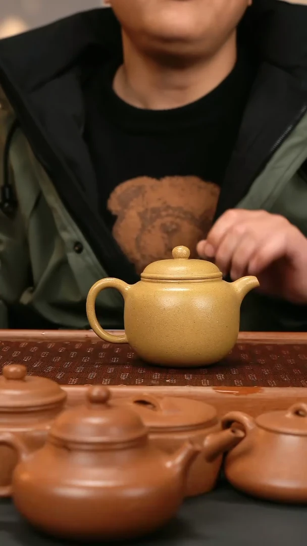 【闪购商品】紫砂茶壶sy 黄金段 手磨粗纱 匏尊