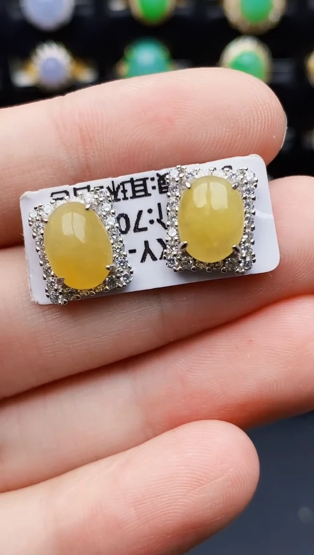 银S925镶嵌戒指翡翠6060