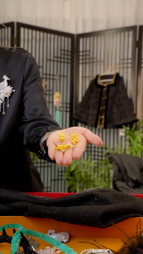 织绣秋*妹非遗手工绒花饰品