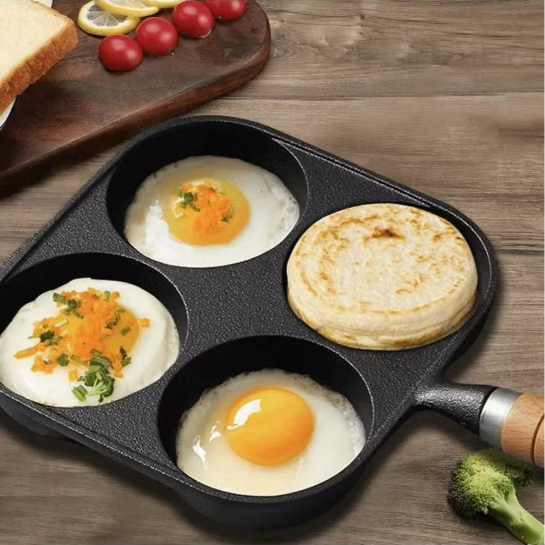 铸铁煎蛋锅无涂层煎蛋神器蛋饺锅直径17cmFS