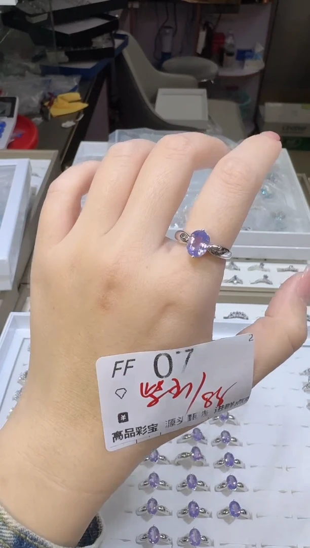 【闪购商品】水晶戒指银S925镶嵌多样性发一FF07