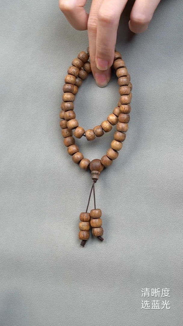 沉香手串海南白奇楠0.8双圈苹果珠多样性发其一