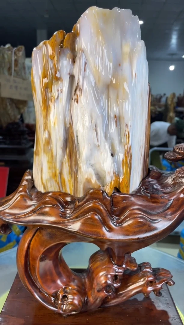 未镶嵌摆件硅化玉31