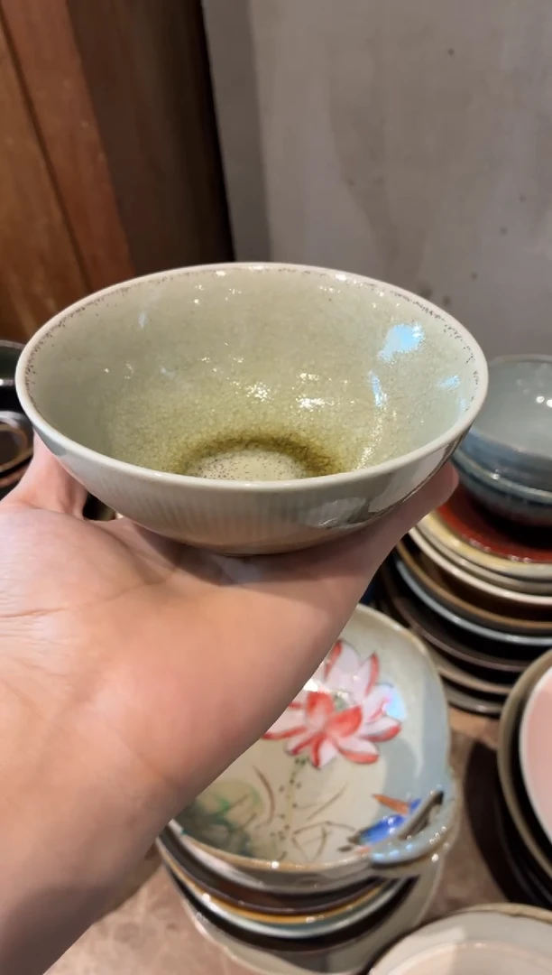 瓷片5寸，玻化绿面碗（全量）