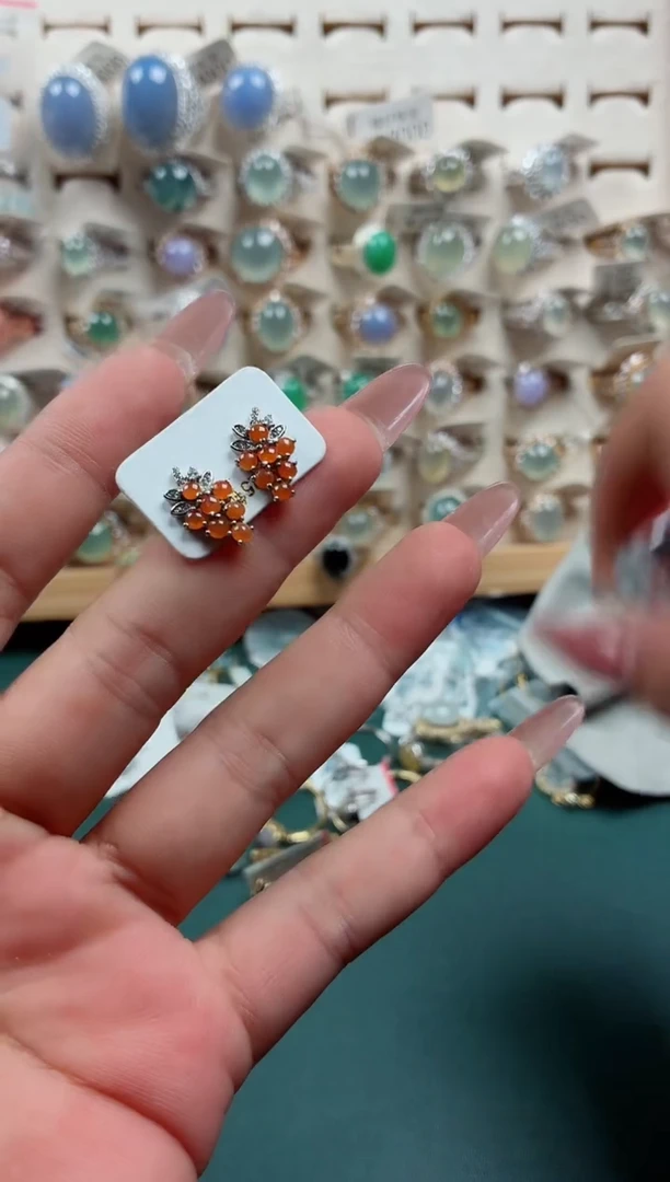 银S925镶嵌戒指翡翠.