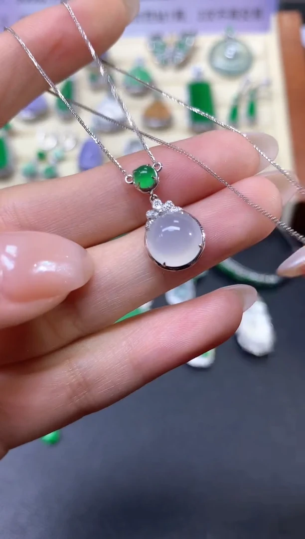 【闪购商品】翡翠套链18K金镶嵌套链|2150+215