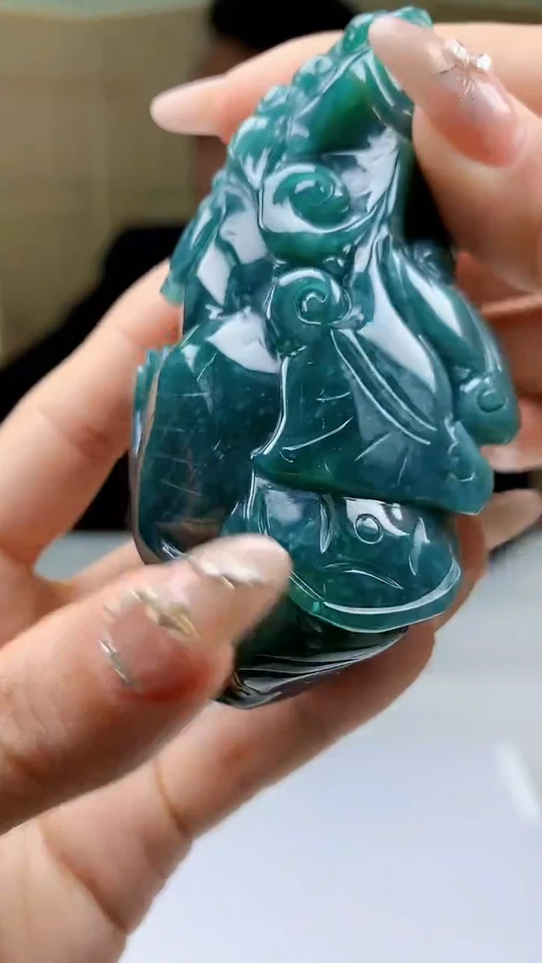 【闪购商品】定制翡翠未镶嵌4969ty-毛货挂件70